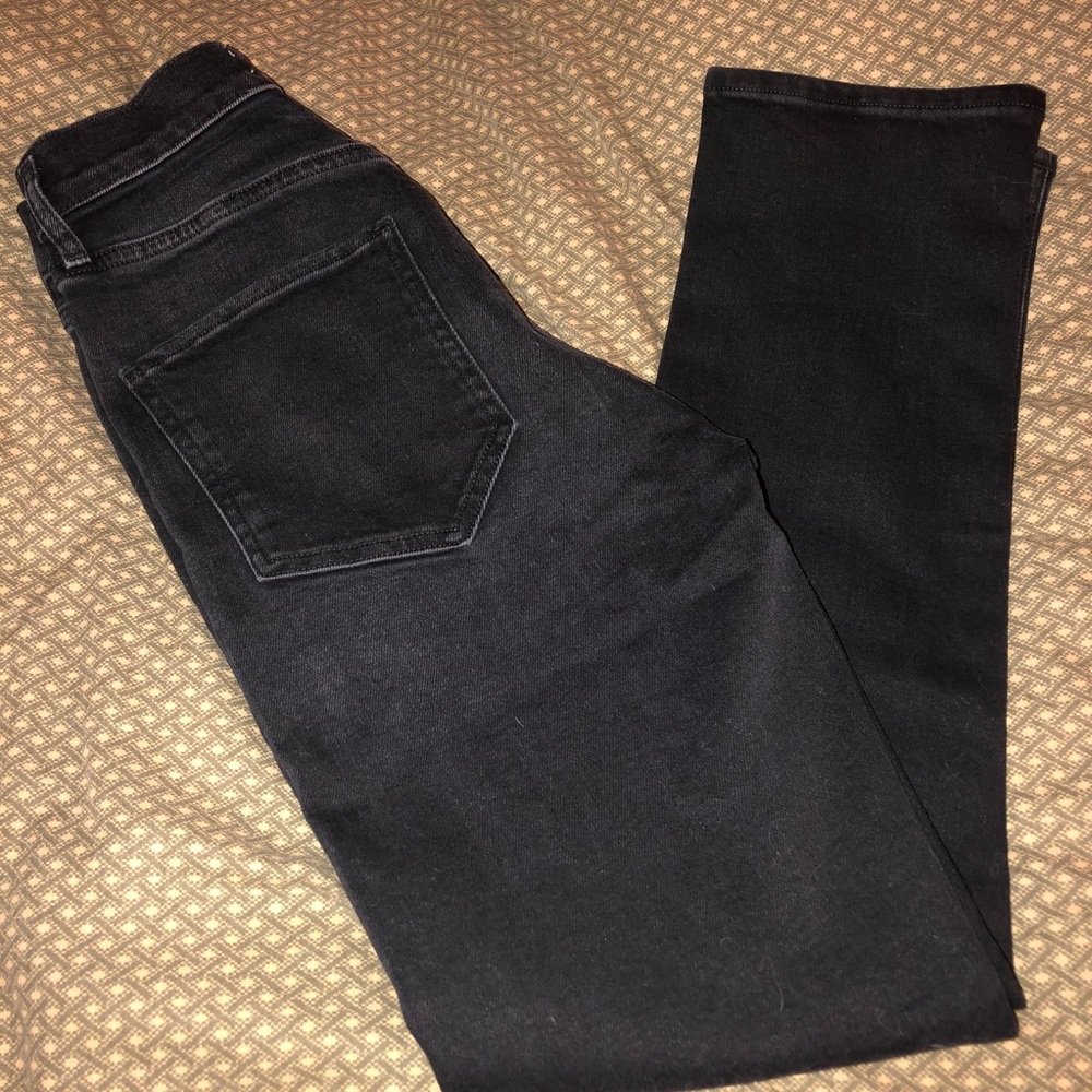 Agolde Riley High Rise Straight Jean Black Pepper - Picture 4 of 7